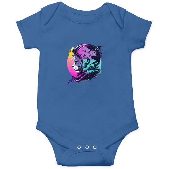 Aesthetic Vaporwave Space Cat 80s 90s Astronaut Onesies