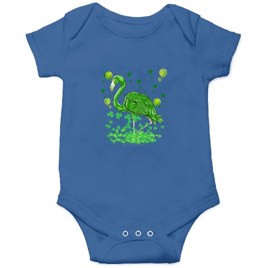 Flamingo Lovers Green Saint Patrick Onesies