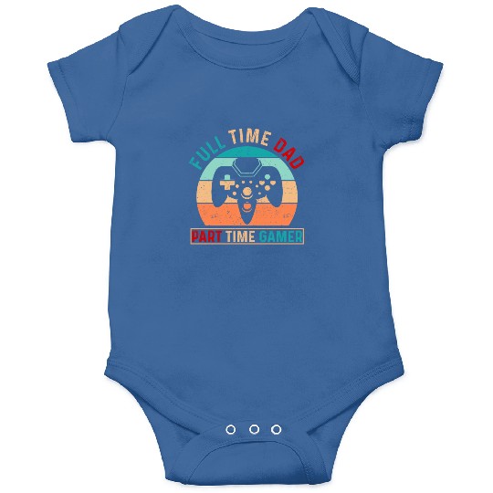 Full time dad Gaming Typography Onesies