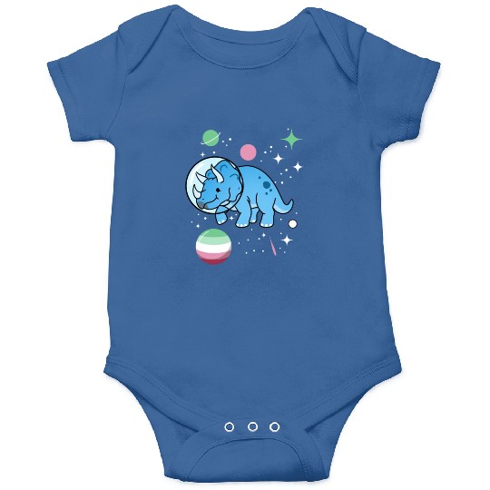 Abrosexual Pride Triceratops Astronaut Onesies