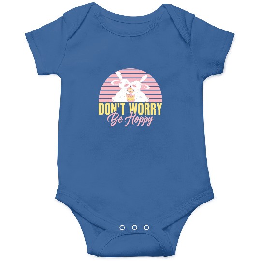 Happy Easter Motif Easter Eggs Funny Easter Bunny Onesies