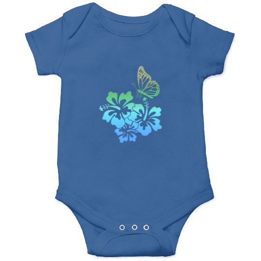Coconut Girl Aesthetic Hibiscus Butterfly Onesies