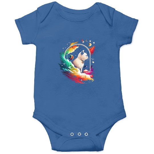 Space Cat on Galaxy Cat Lover Onesies