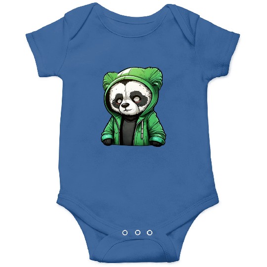 The panda in the green Onesies