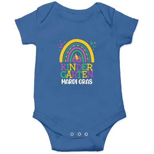 Cute Boho Rainbow Mardi Gras Kindergarten Teacher Onesies