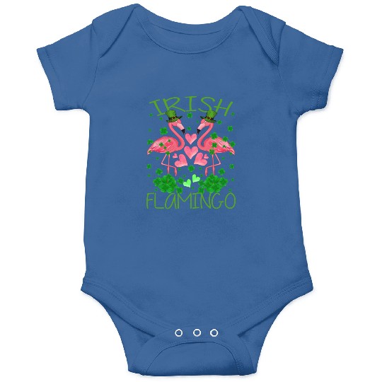 Irish Flamingo St Patrick's Day Onesies
