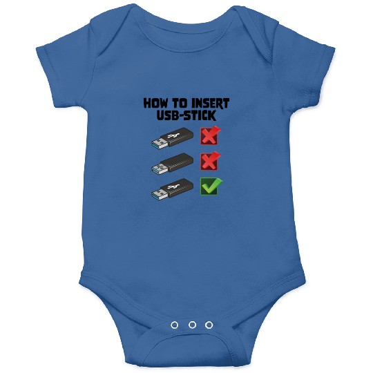 How To Insert USB Stick Funny Programmer Meme Onesies