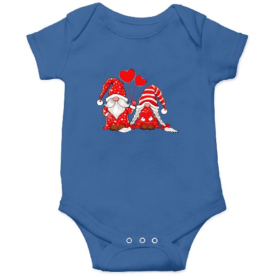 Gnomes Couple Holding Hearts Love Pattern Onesies
