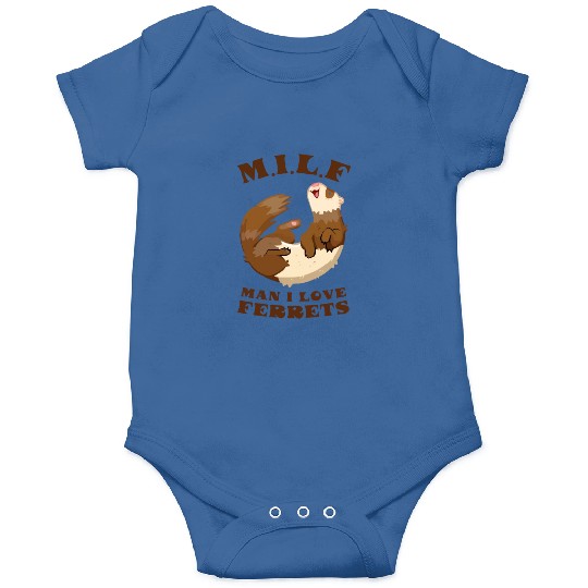 I Heart MILFs Man I Love Ferrets Lover Funny Ferre Onesies