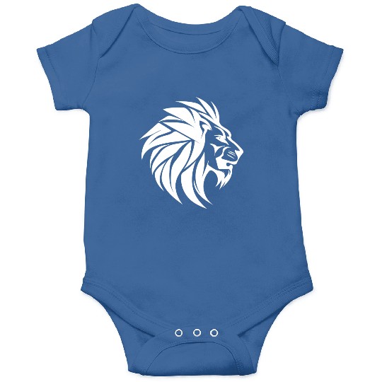 Large Lion Head With Mane Tattoo Style Onesies