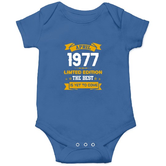 April 1977 Birthday Surprise Onesies