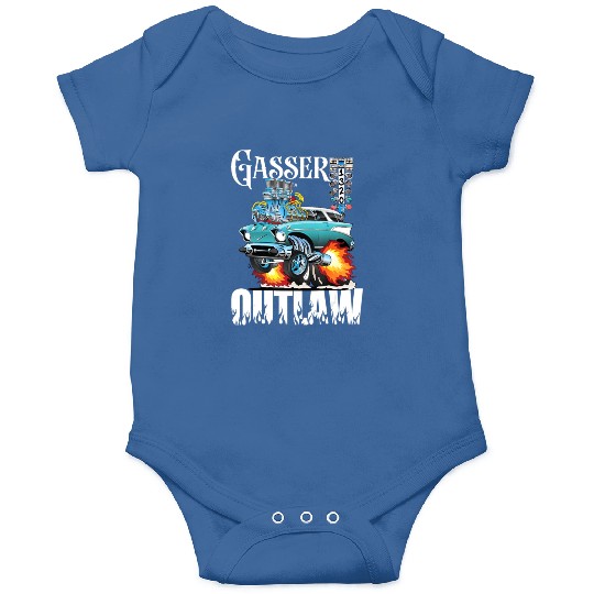 Gasser Outlaw Class Vintage Drag Racing Race Car Onesies