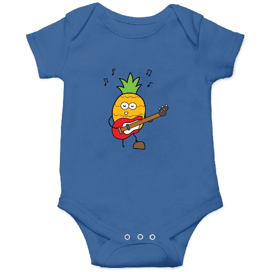 Funny Pineapple Playing Guitar Onesies