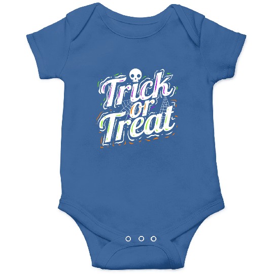 Trick Or Treat Spiderweb Halloween Onesies