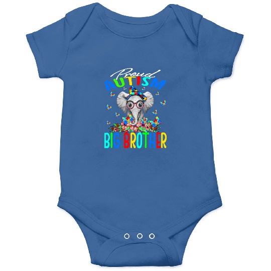Proud Autism Big Brother Elephant Onesies