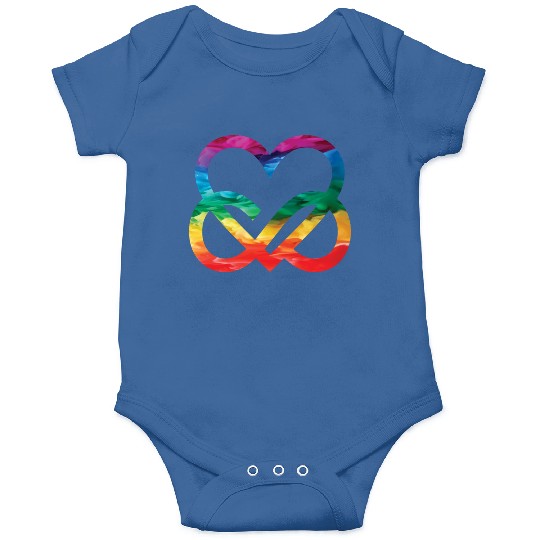 Infinite Love Rainbow Heart LGBTQ Pride Heart Onesies