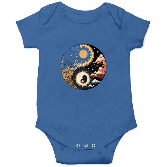 Sun and moon yin yang Onesies