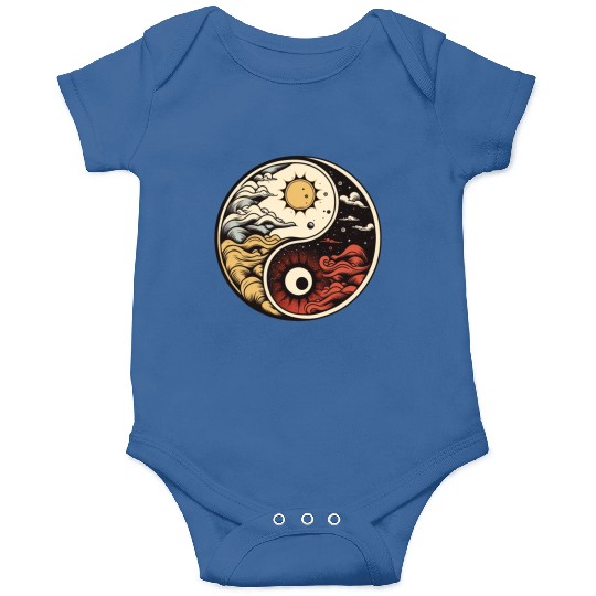 Sun and moon yin yang Onesies