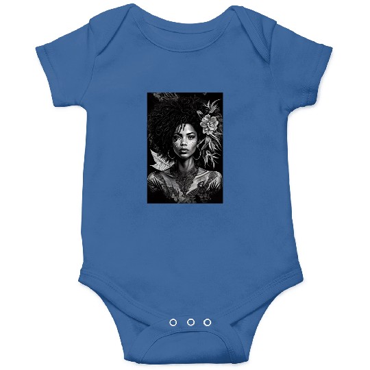 Black-and-White Afrocentric Art Onesies