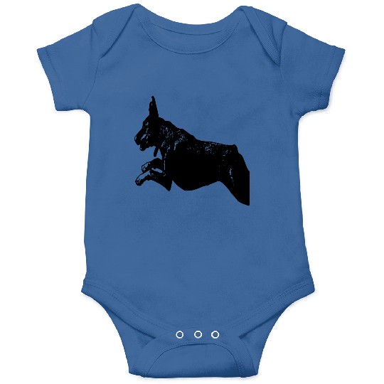 Doberman jumping ,Funny Doberman Pinscher Vector Onesies