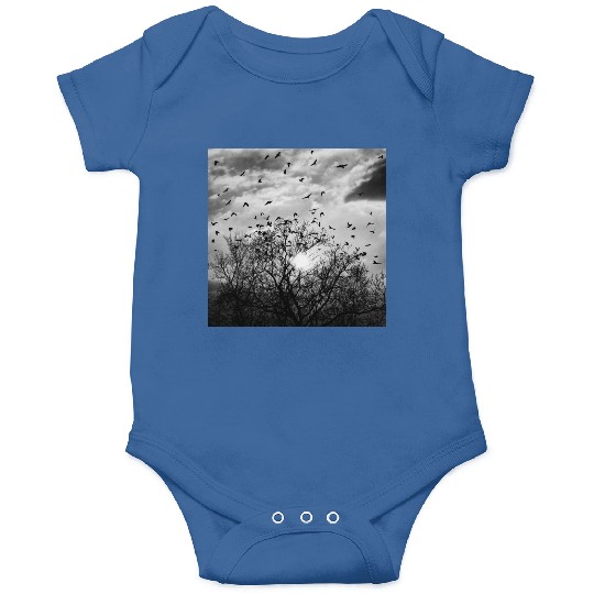 Bird's flight at sunset Onesies