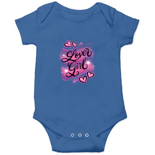 Lover Girl pink airbrush design Onesies