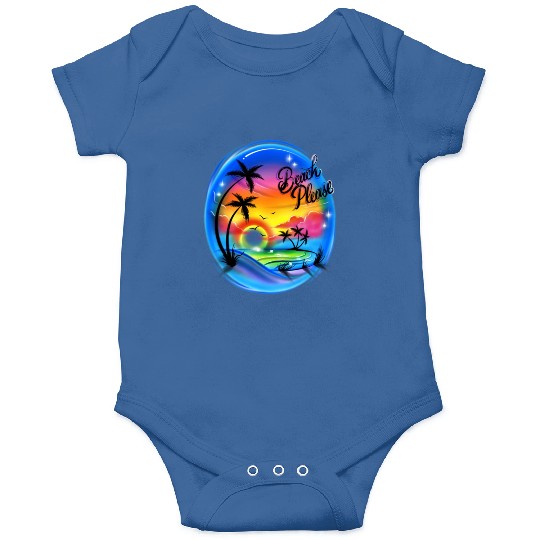 Beach Please Airbrush Colorful Onesies