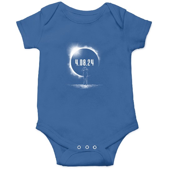 Total Solar Eclipse Man Silhouette 4.08.24 Men's Onesies