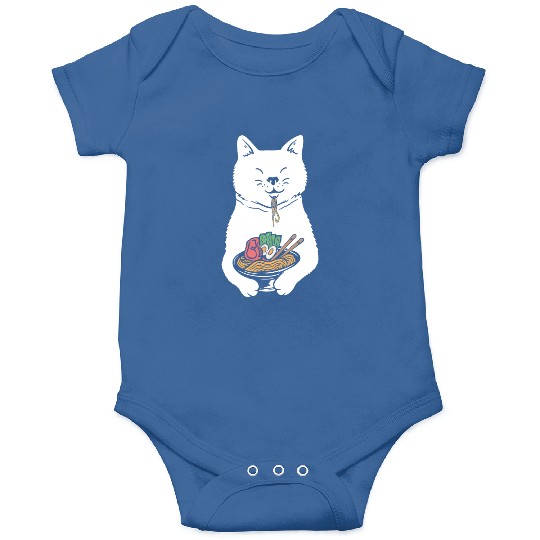 Cute Cat Eating Ramen Onesies
