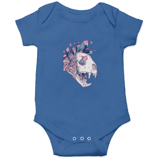 Crystal Cat Skull Onesies
