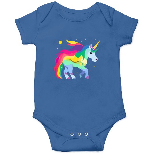 Magical and Colorful Unicorn Illustration Onesies