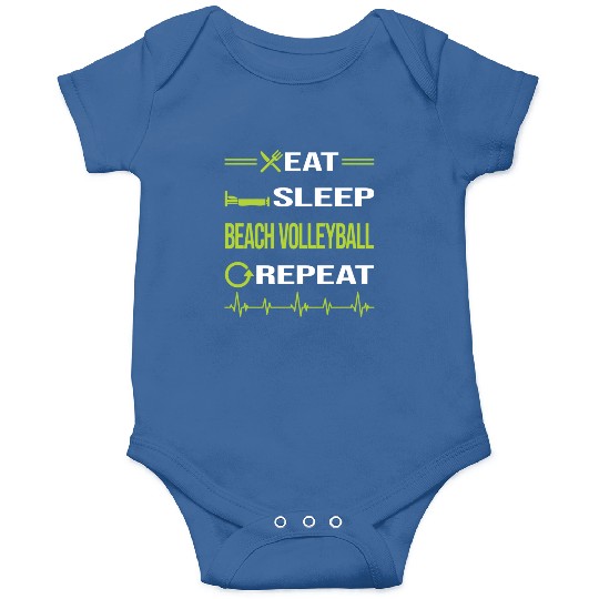 Funny Eat Sleep Repeat Beach Volleyball nostalgia Onesies