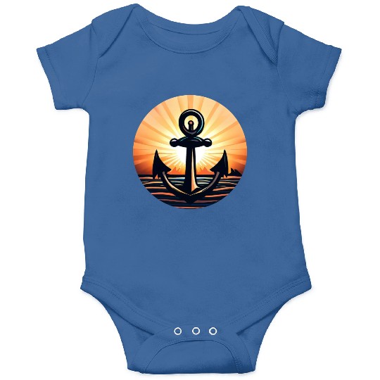 Anchor in the sunset Onesies