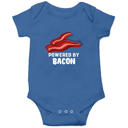 Funny Saying Powered By Bacon Pig Farmer Humorous Onesies