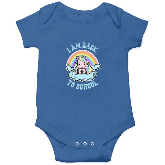 Funny Back to School Kawaii Rainbow Unicorn Onesies