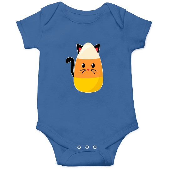 Candy Corn Cat Halloween Onesies