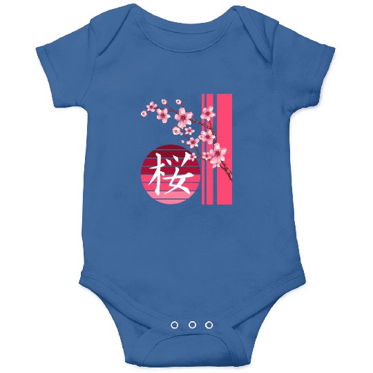 Sakura Flowers Spring Cherry Blossoms Japanese Kan Onesies