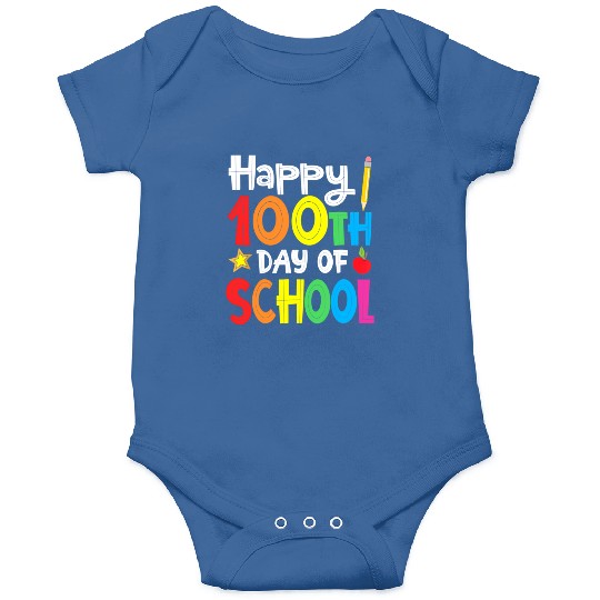 Happy 100Th Day Of School Teacher Rainbow Onesies