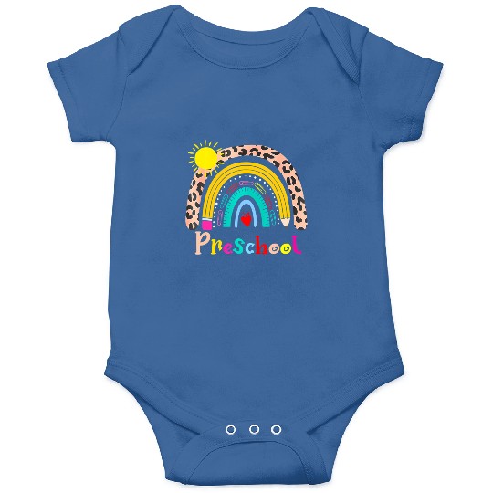Team Preschool Squad Back To School Rainbow Teache Onesies