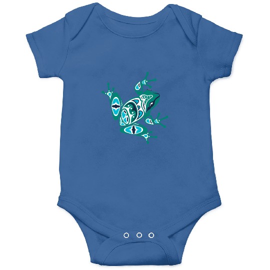 Native American Indian Style Frog Pacific Northwes Onesies