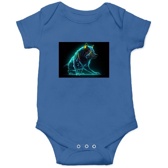 Neon Moon Wolf Onesies