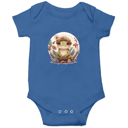 Cute Cottagecore Baby Frog Toad Frog Lovers Onesies