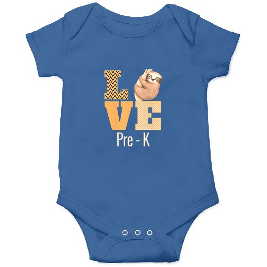 Love Pre-K Sloth Pre-K Teacher Back To School Onesies