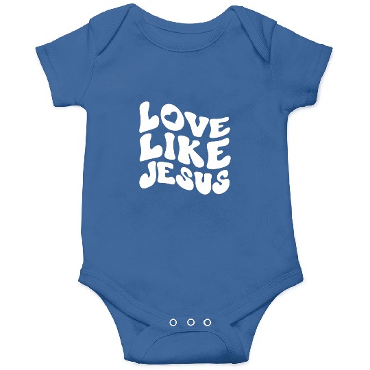 Catholic Christian Love Like Jesus Preppy Groovy Onesies
