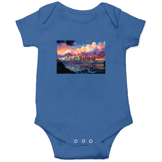 Anime Honolulu A Vibrant Anime Inspired Skyline Onesies