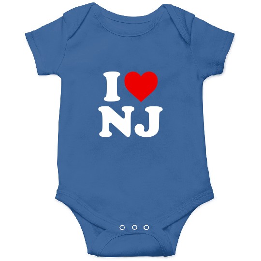 I Love Nj Heart New Jersey Onesies