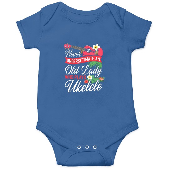 Hawaiian Ukulele Uke Grandma Retired Never Onesies