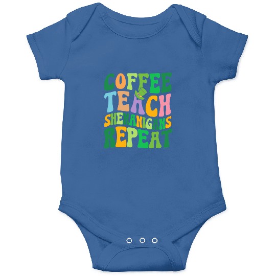 St Patric Day Teacher Coffee Teach Shenanigans Onesies