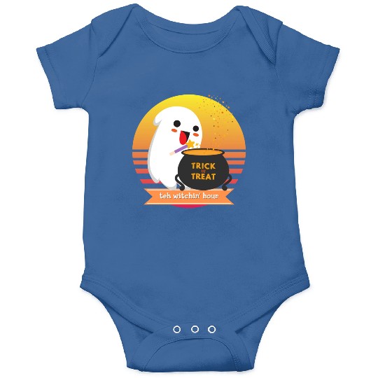 Halloween Cute Ghost Witching Hour Trick Or Treat Onesies