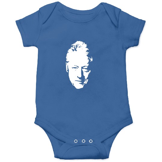 Bill Clinton White On Black Pop Art Onesies